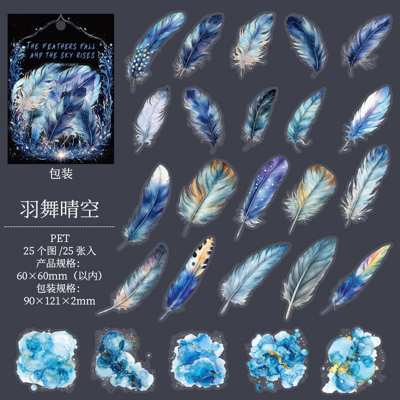 Sticker Pack - Falling Feather Series, 4 Options - ViktaShop