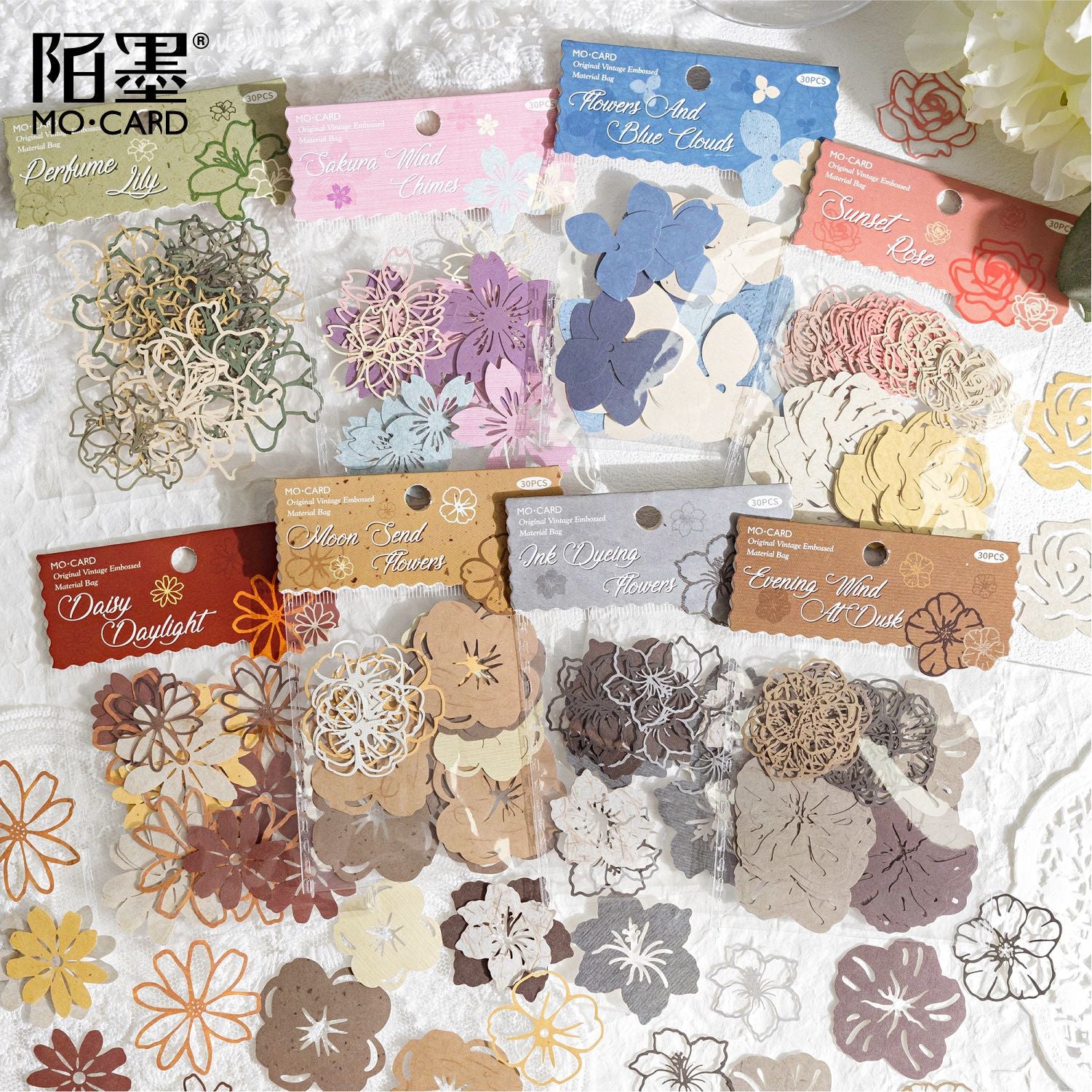 White Kraft Paper Hollow Material - Flower Pickup Serie - ViktaShop