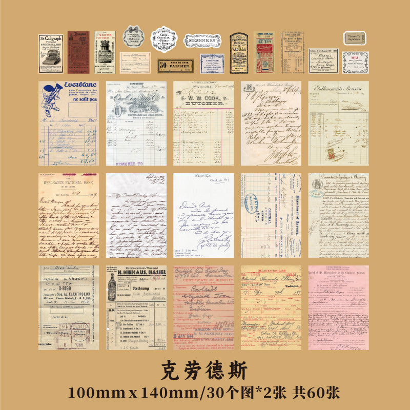 Vintage Material Paper Pack - ViktaShop