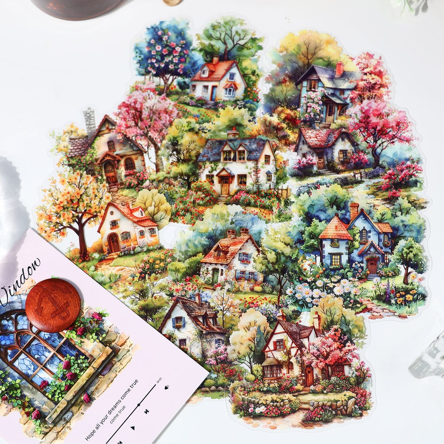 Ancient Forest PET Retro Sticker Bag - Flower Room Spring Series - ViktaShop
