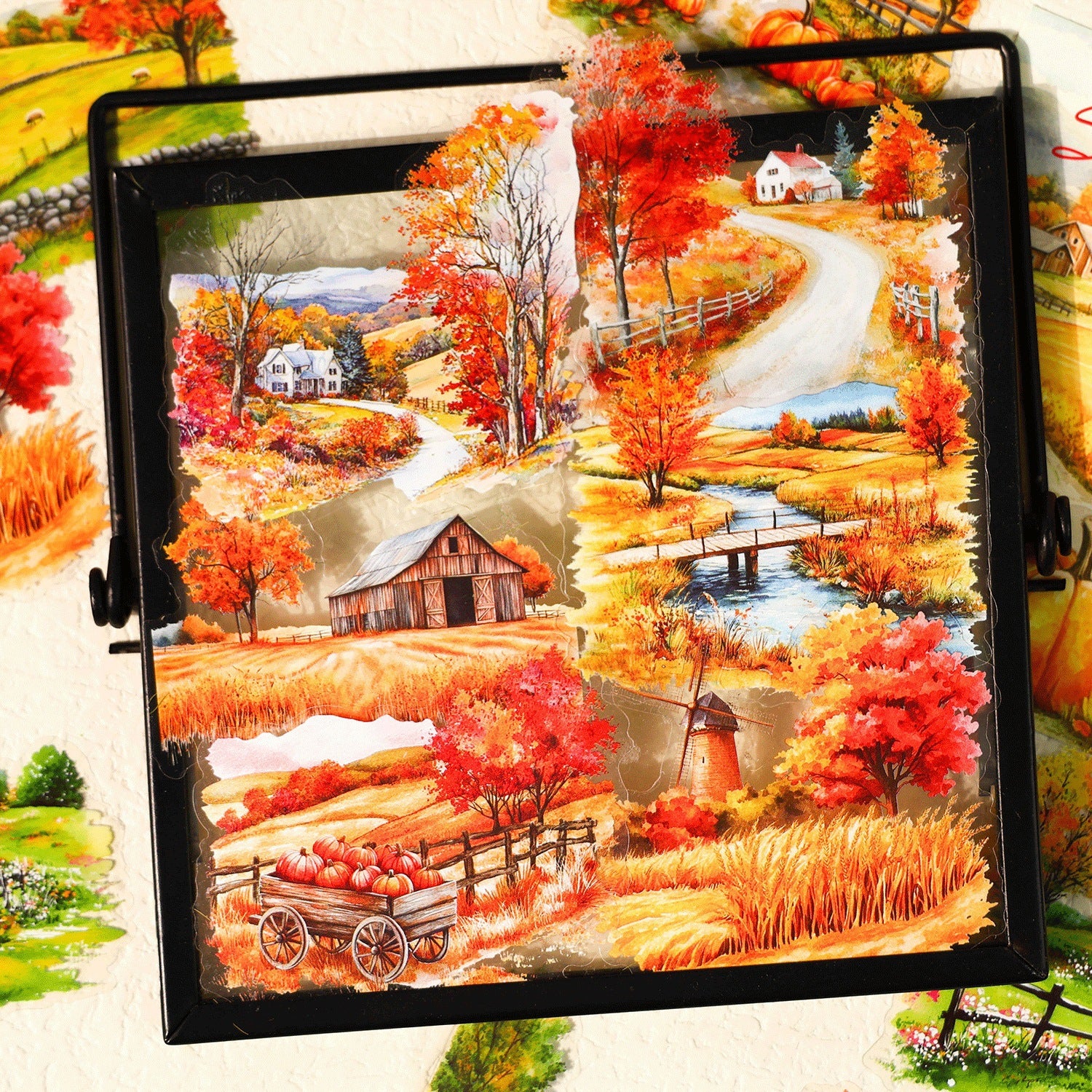Ancient Forest Sticker Pack – Mountain Scenery PET Stickers, 20 Pcs - ViktaShop