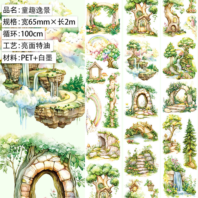 Gothic Girl Landscape PET Tape, 1m - ViktaShop