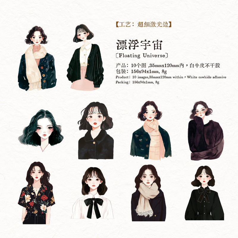 Century Story Series Laser Character Sticker Pack, 6 Options - ViktaShop