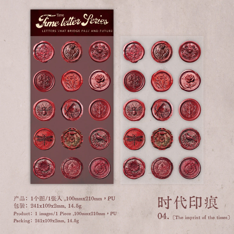 Time Letter Series PET Stickers, 1 Pcs - ViktaShop
