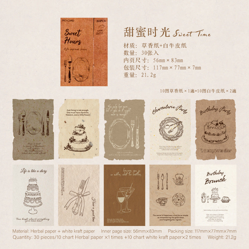 Material Stickers Life Imprint Series - 30 pcs - ViktaShop