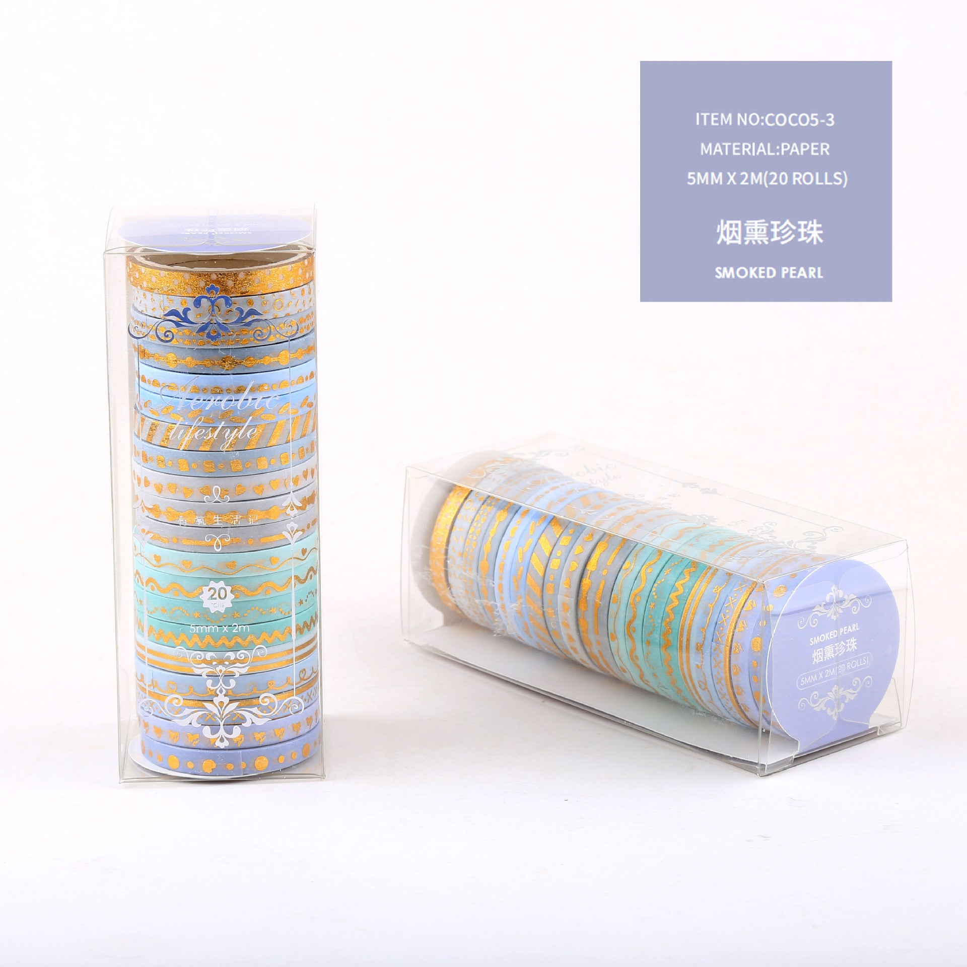 Aerobic Life Series Bronzing Paper Tape – 20 Rolls - ViktaShop