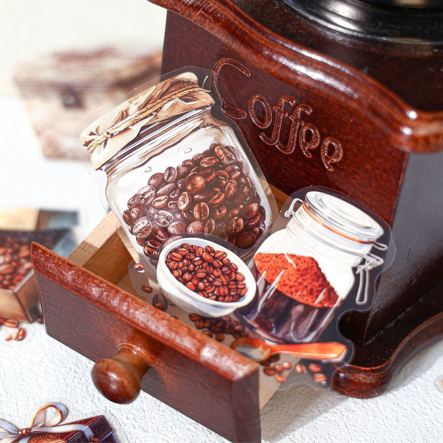 Coffee Life SeriesPet Stickers 20 Pieces in 6 Styles