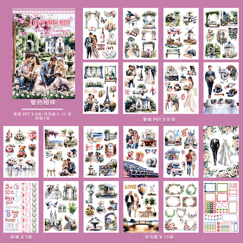 European & American Landscape Sticker Book – PET Collage - ViktaShop