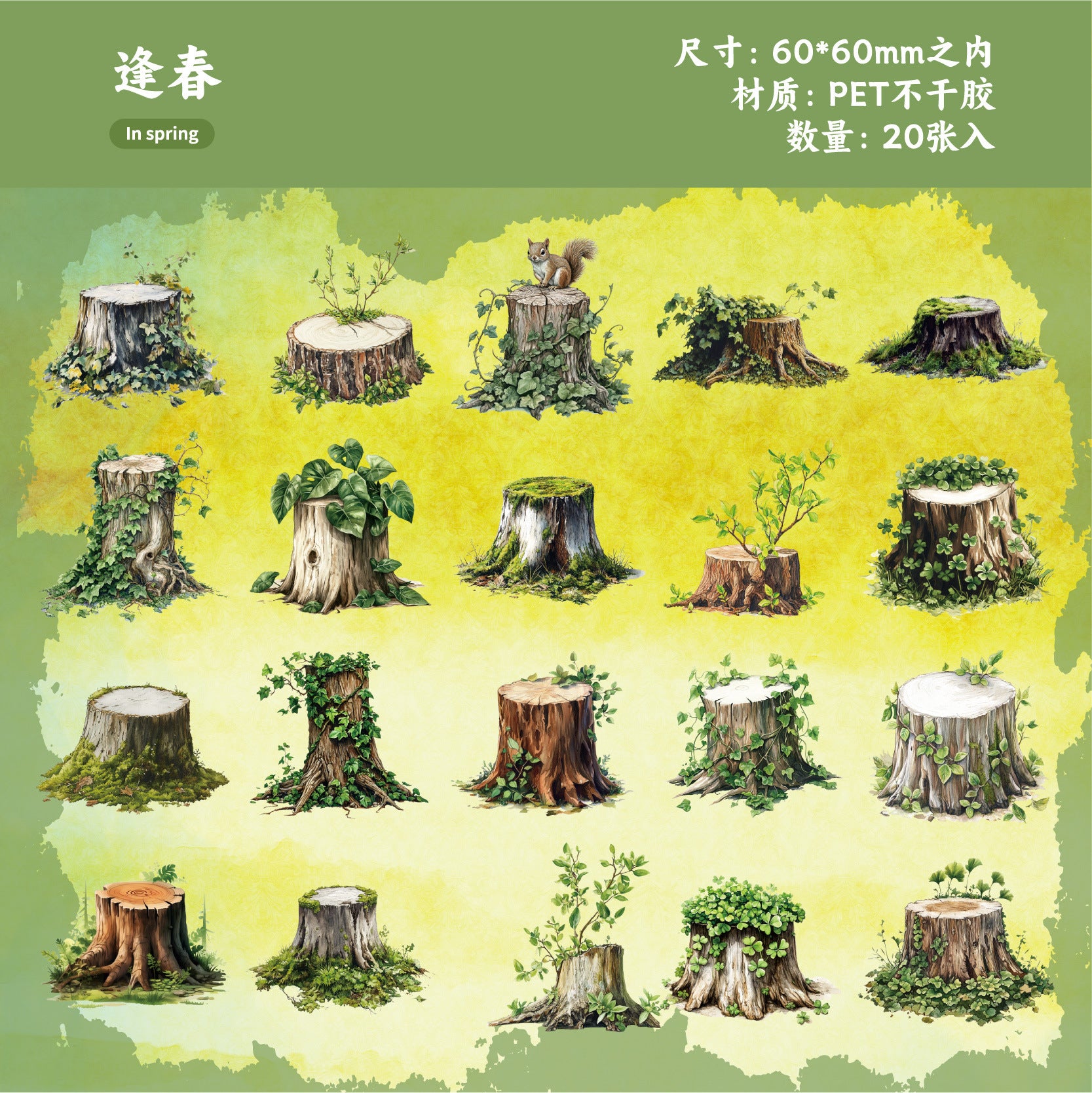 PET stickers 10psc