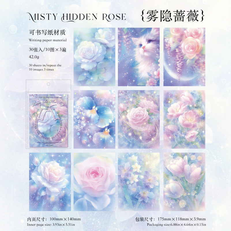 Material paper  flower theme 10 psc