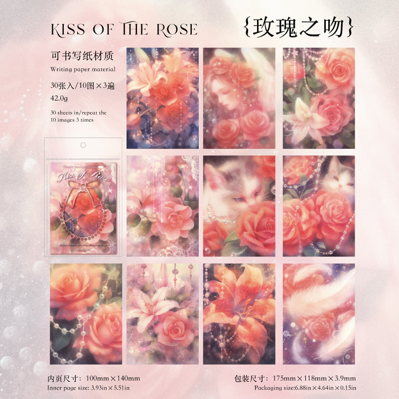 Material paper  flower theme 10 psc