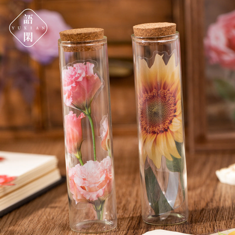 PET flower sticker package 10 psc