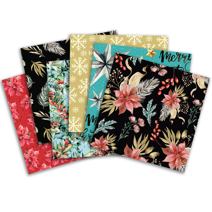 Christmas And Winter Single-Sided Pattern Paper - 24 Sheets - ViktaShop