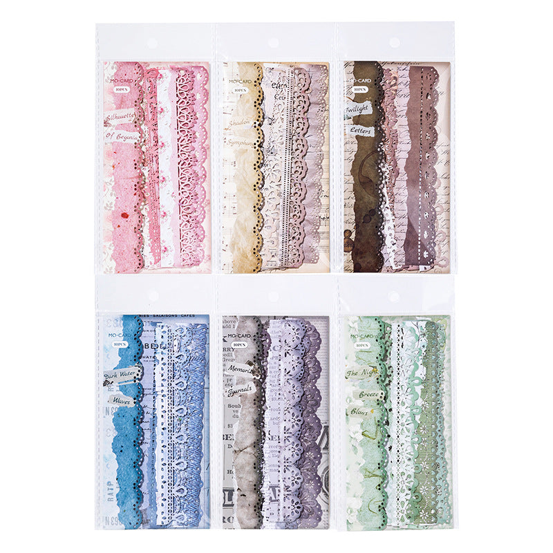 Strip Lace Material Paper - 10 Pcs - ViktaShop