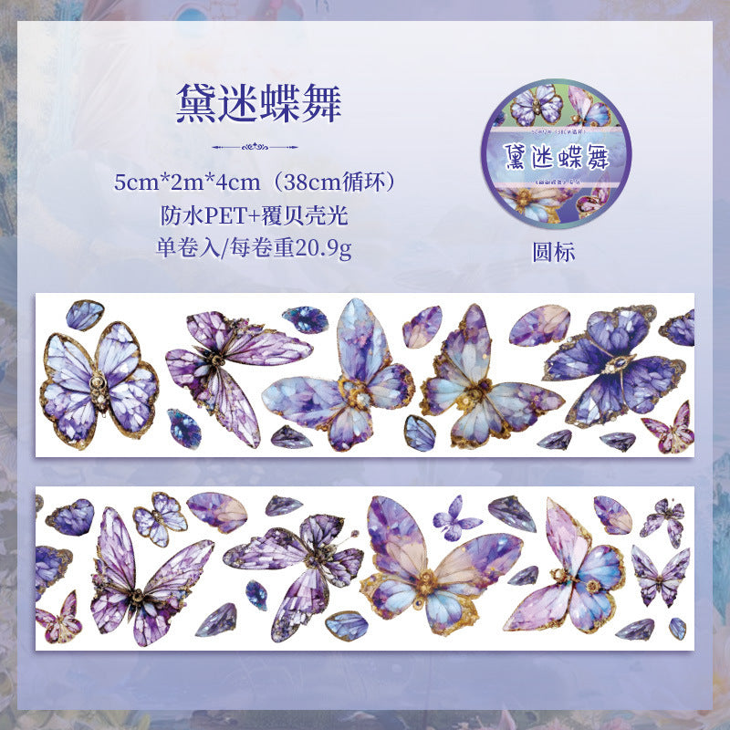 Butterfly Dance Tape – PET Landscape Stickers Roll - 2m - ViktaShop