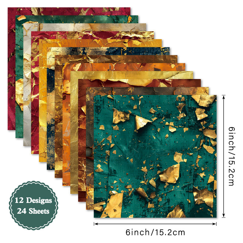 Luxury Background Paper – Single-Sided for Journals, Scrapbooks & Cards, 24 Sheets - ViktaShop