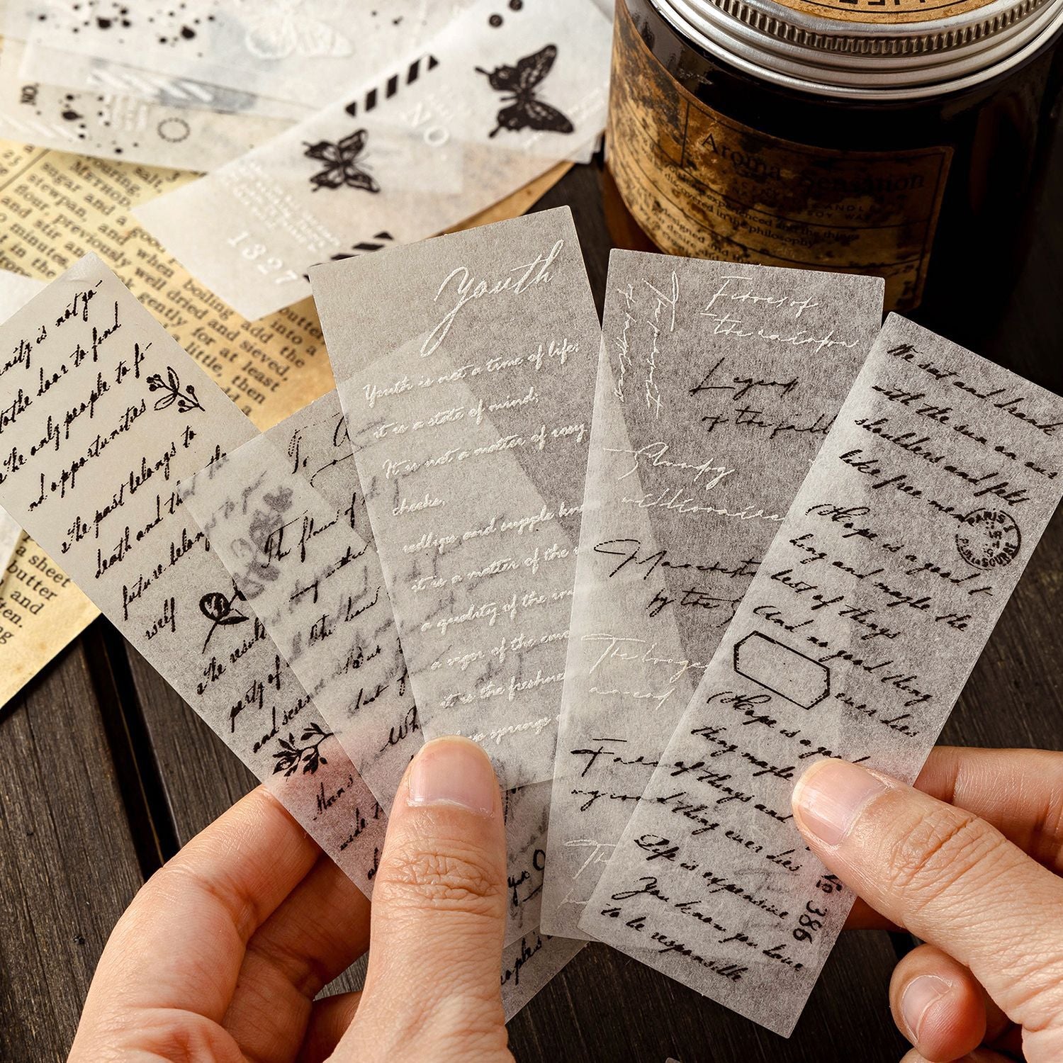 Nature's Poetry Strip Stickers, 5 Options - ViktaShop