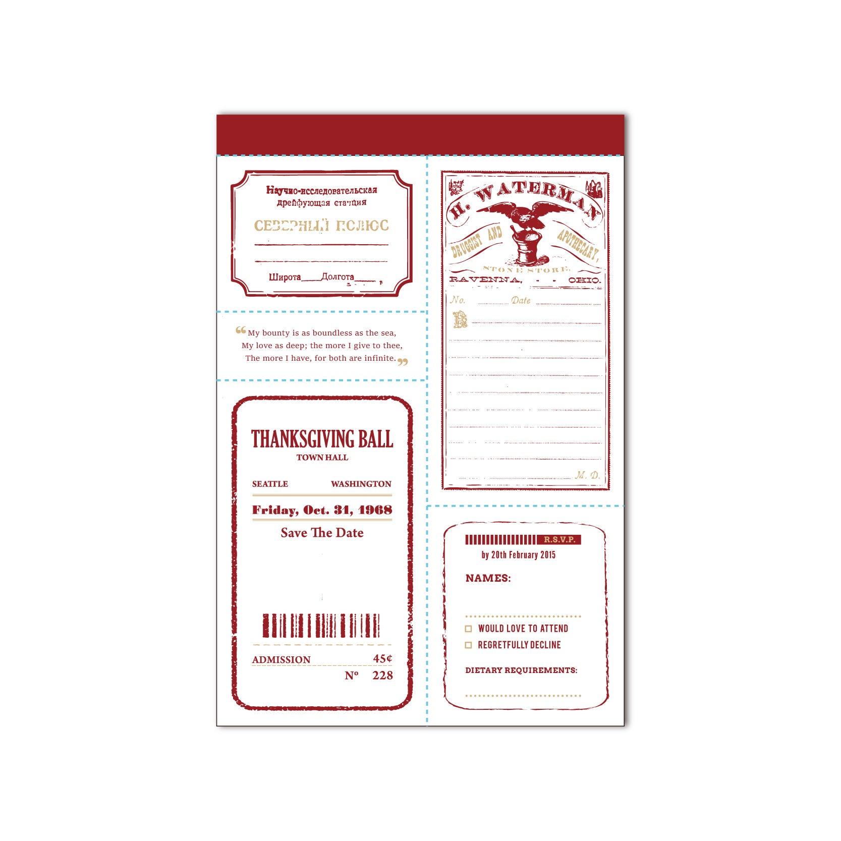 Tearable Notes - Letterhead Series, 30 Pcs - ViktaShop