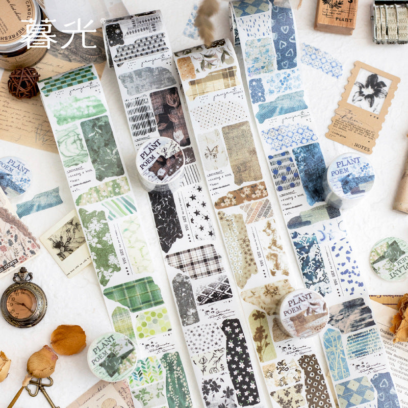 Die-Cut Tape – Poetry of Plants and Trees Series, Light Retro, 4 Options - ViktaShop