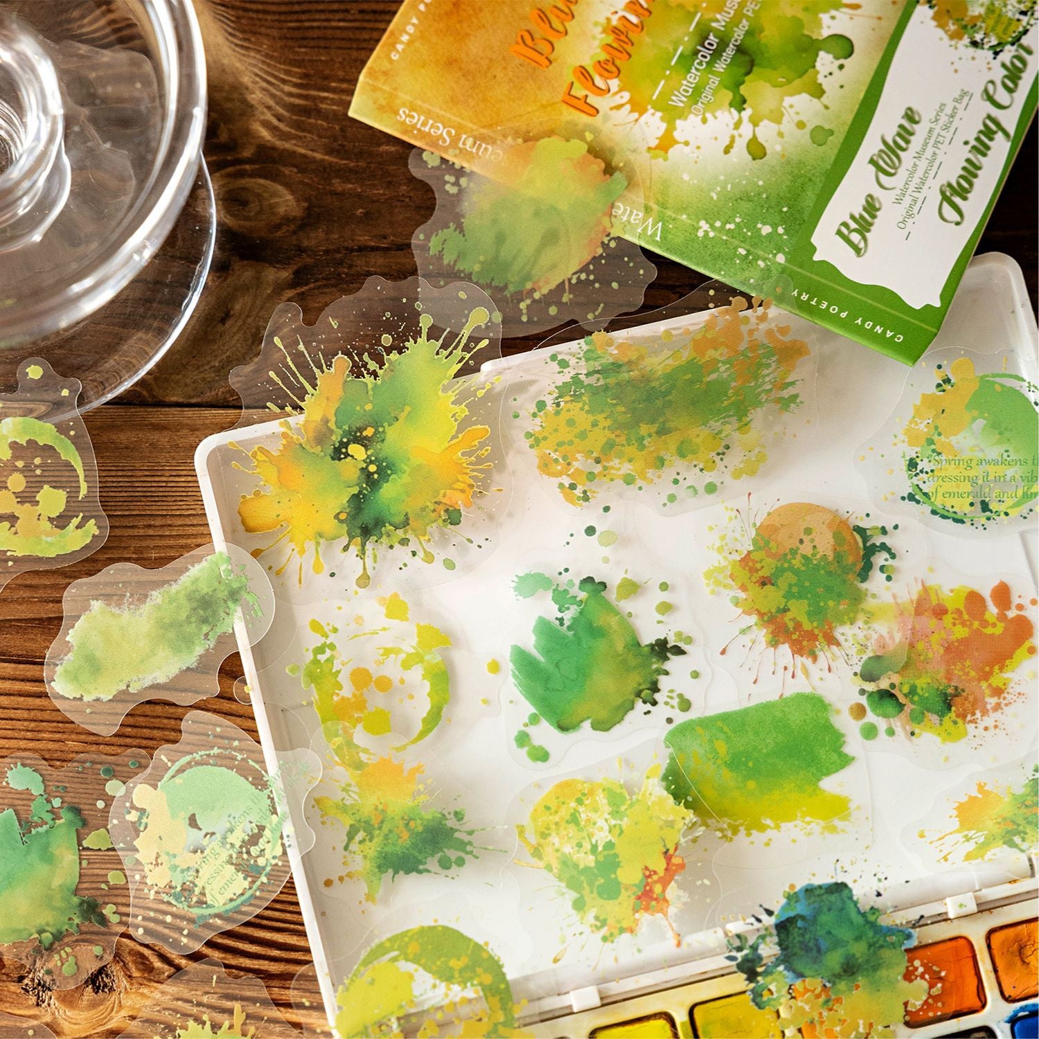 Sugar Poetry PET Sticker Pack Watercolor Series, 6 Options - ViktaShop