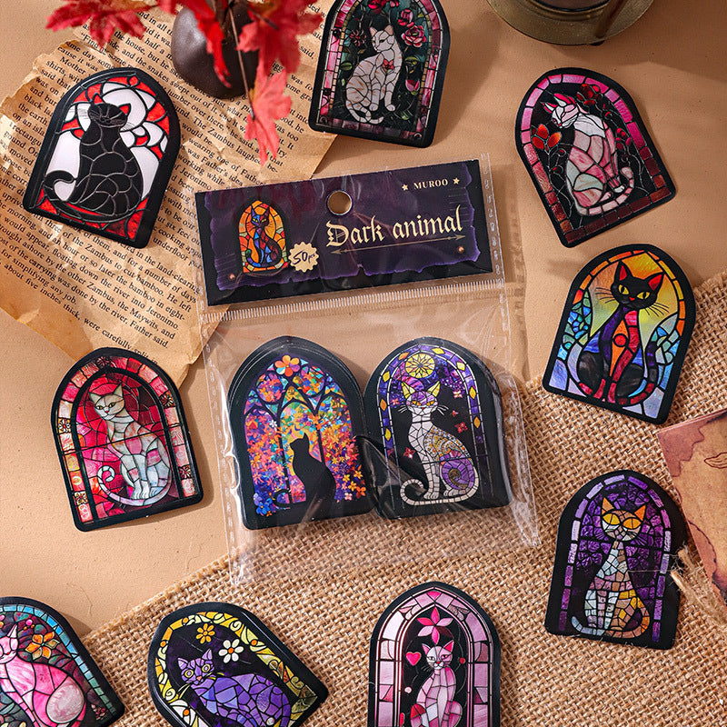 Mysterious Imprint Series Gothic Stickers, 50 Pcs