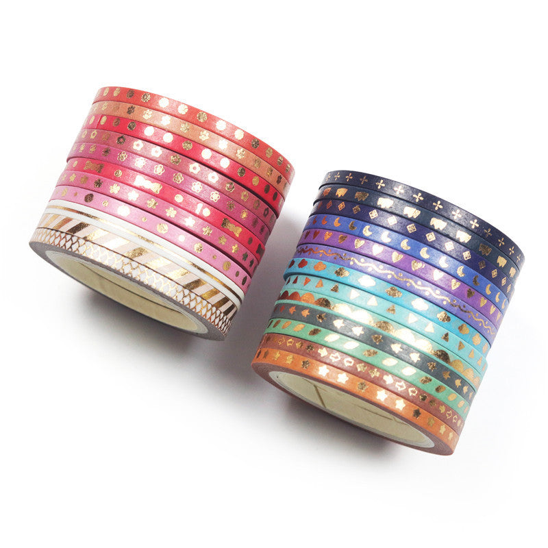 Gold Stamping Paper Tape Set, 24 Colors - ViktaShop