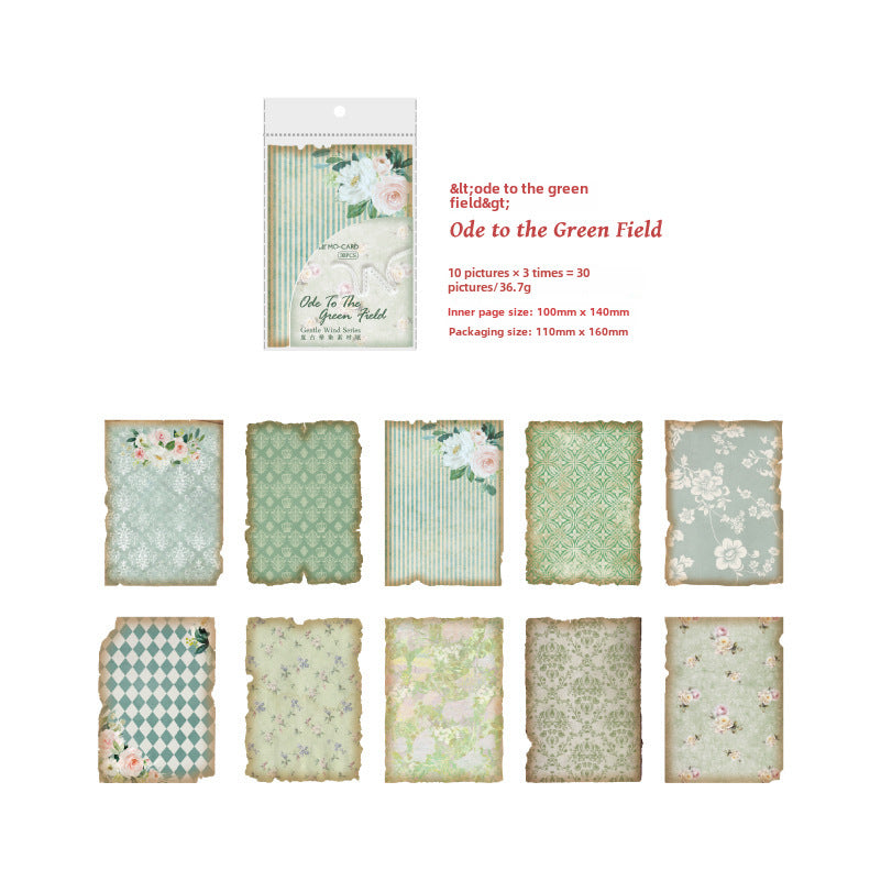 Vintage Material Paper – Soft Wind Series 30 Sheets