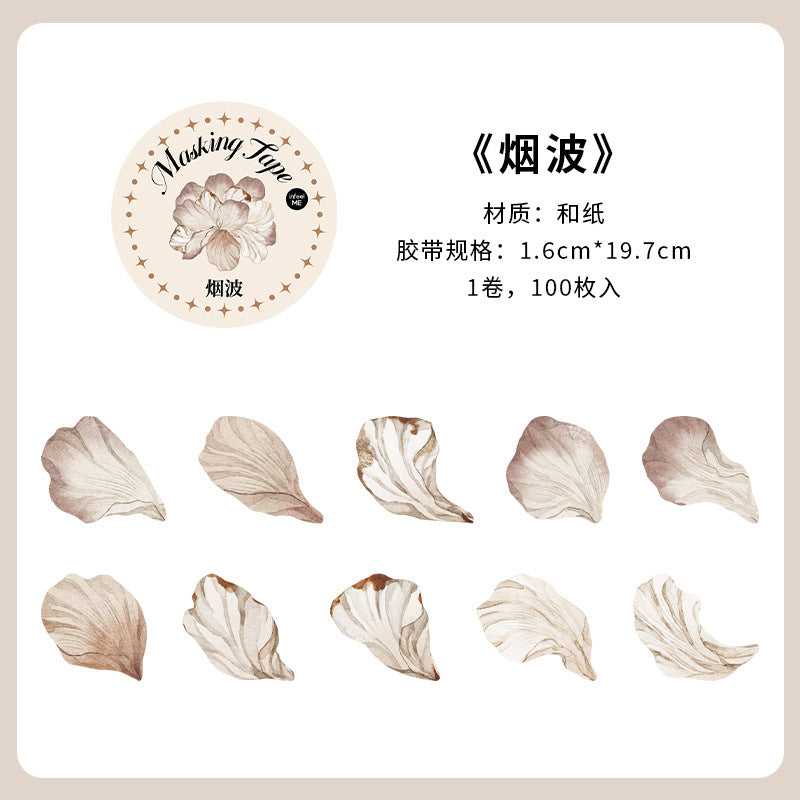 Flower Series – Theme PET Tape, 100 Pcs - ViktaShop