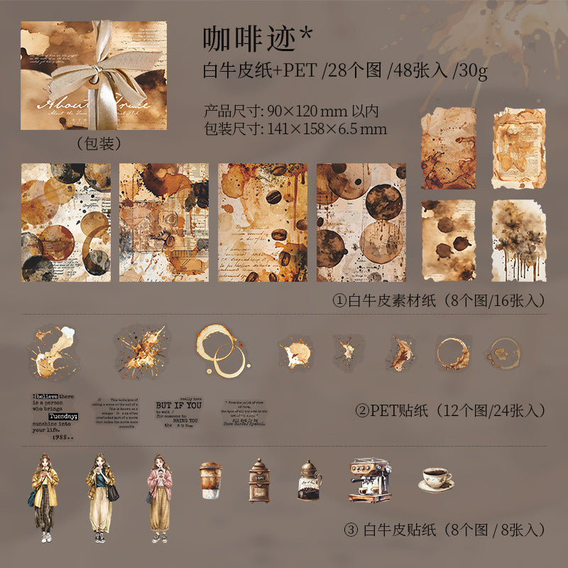 Landscaping collage PET stickers