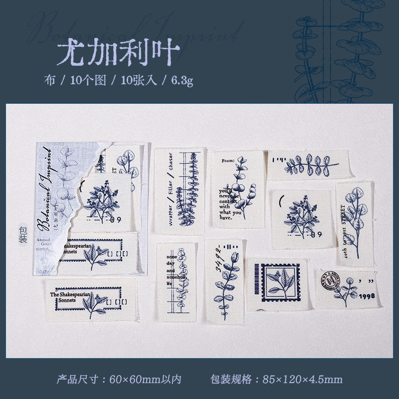 Botany imprint series plant theme fabric material 10 psc