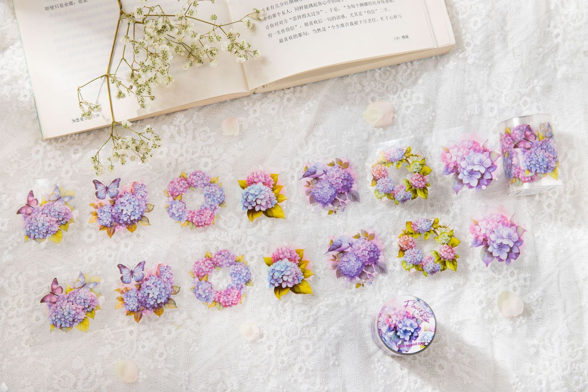 Vintage Flower PET Tape for Scrapbooking - ViktaShop