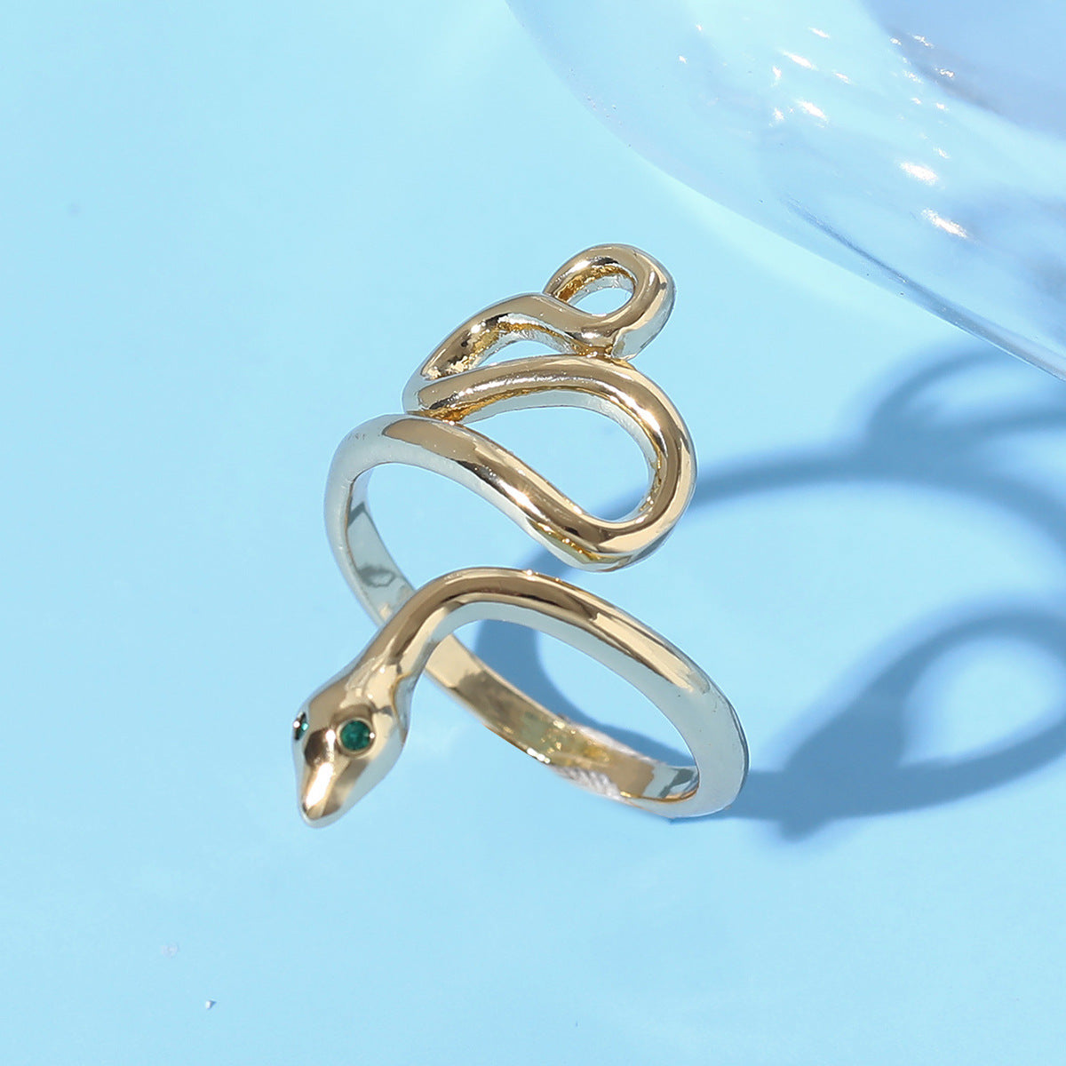 Gold Plated Snake Ring – Adjustable, 10 Options - ViktaShop
