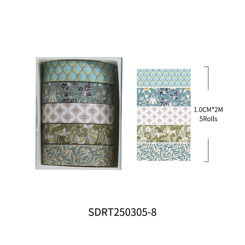 Old Year Poem Washi Tape Set – Retro Literary Style, 12 Options - ViktaShop