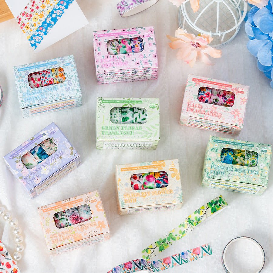 Boxed Washi Tape – Spring Flower Series, 8 Options - ViktaShop