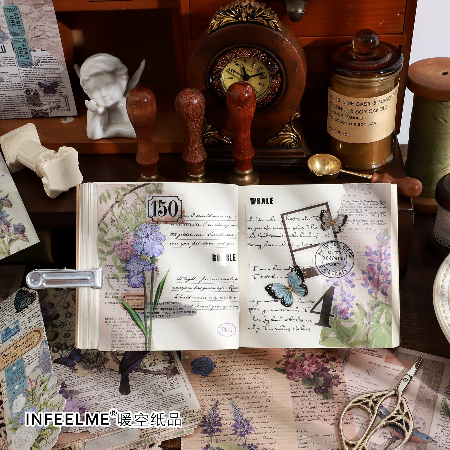 Retro decorative material paper