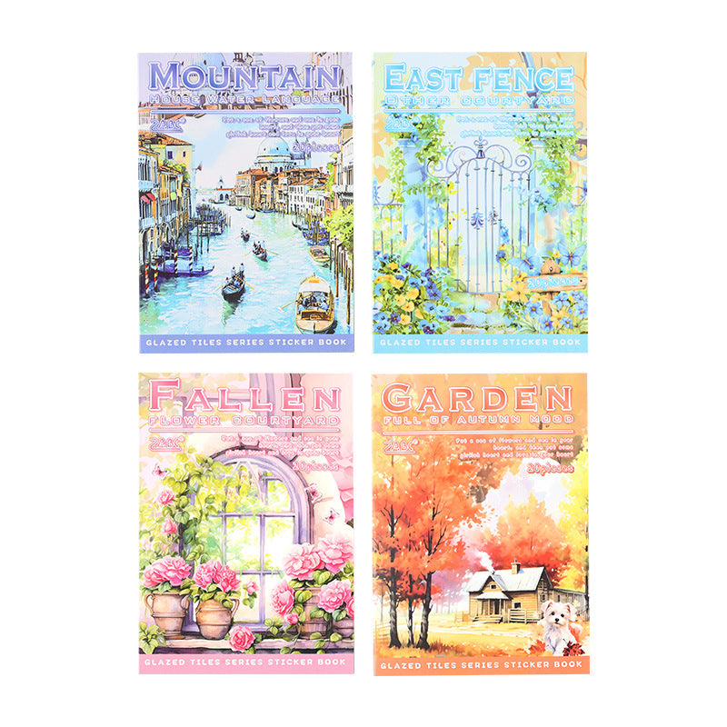 Cross-border PET Sticker Sheet Glazed Tile House - ViktaShop