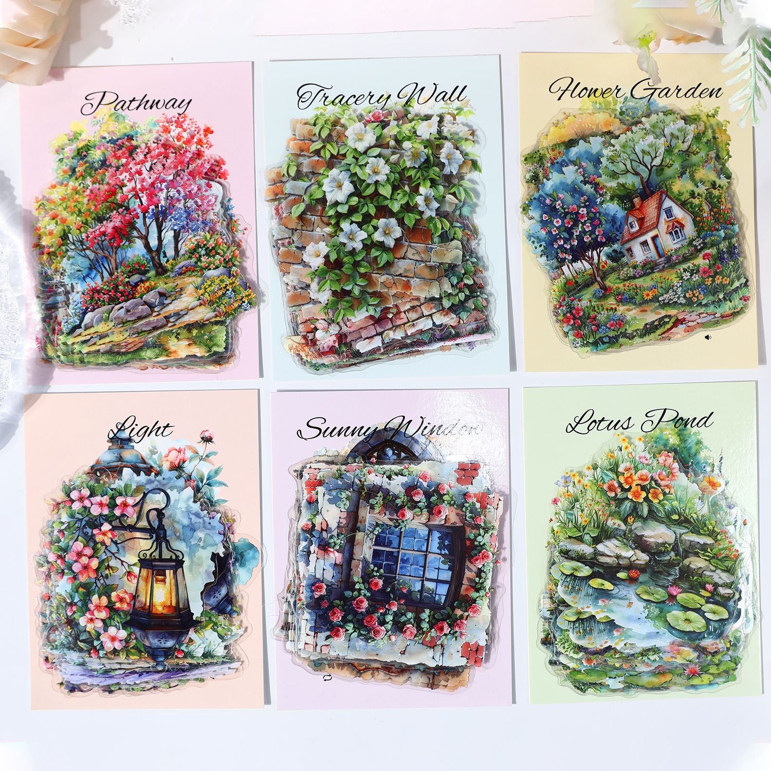 Ancient Forest PET Retro Sticker Bag - Flower Room Spring Series - ViktaShop