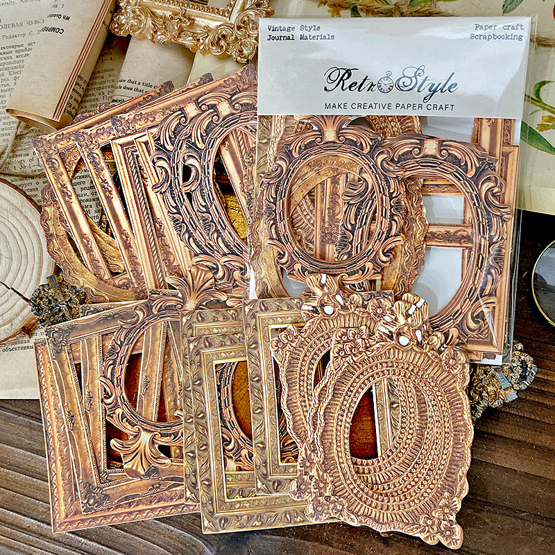 Retro Hollow Border – Background Paper, 30 Sheets - ViktaShop