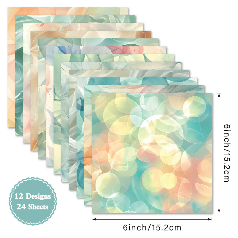 Calming Background Paper – Single-Sided, 24 Sheets - ViktaShop