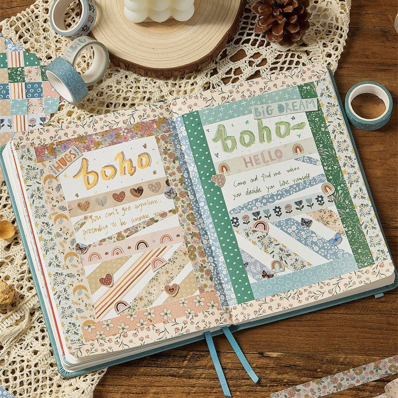 Boho Washi Tape Set – Bohemian Style, 20 Rolls - ViktaShop