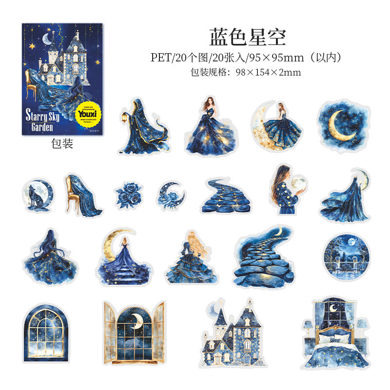 PET Sticker Pack – Magic Character Scene Stickers, 20 Pcs - ViktaShop