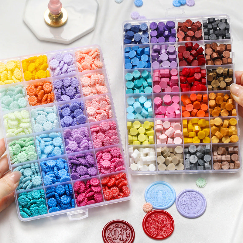 Vintage Transparent Fire Paint Wax Granules Set with Gold Powder - ViktaShop