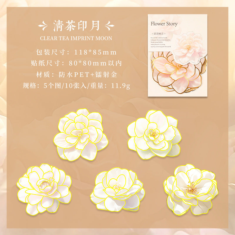 Flower Story PET Sticker pack 10 psc