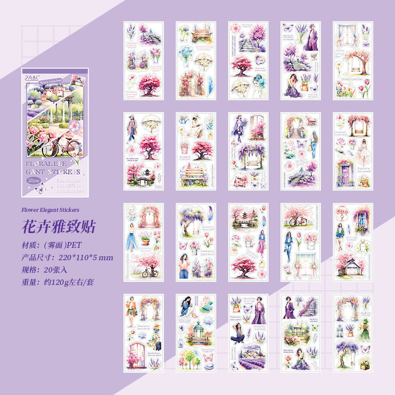 Hazy Memory Sticker Series, Retro PET Stickers, 6 Options - ViktaShop
