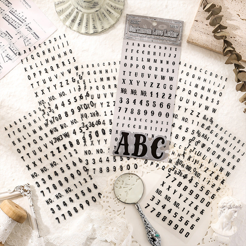 Classic Letter PET Stickers – Uppercase, Lowercase & Numbers - ViktaShop