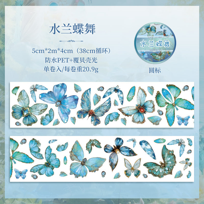 Butterfly Dance Tape – PET Landscape Stickers Roll - 2m - ViktaShop