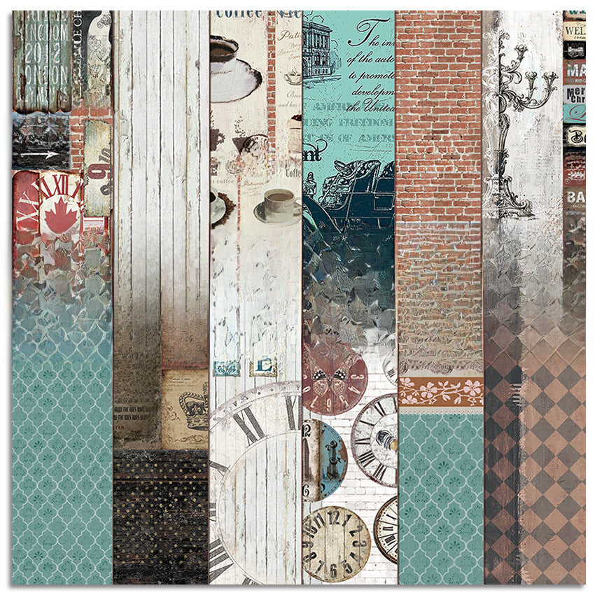 Caffeteria S DIY Photo Album Junk Journal Pattern Paper - 24 Sheets - ViktaShop