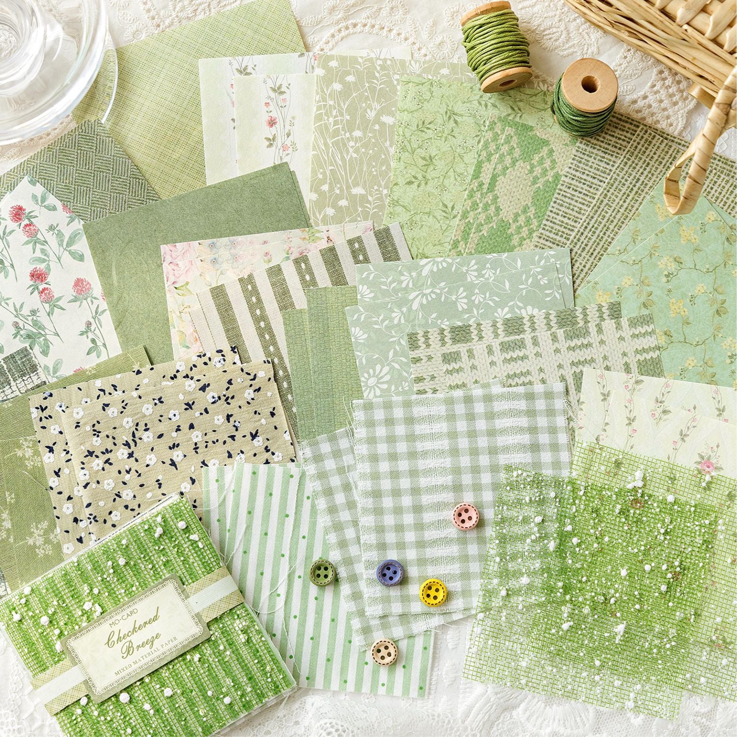 Mixed Material Paper Cloth – Romantic Room Series Background, 6 Options