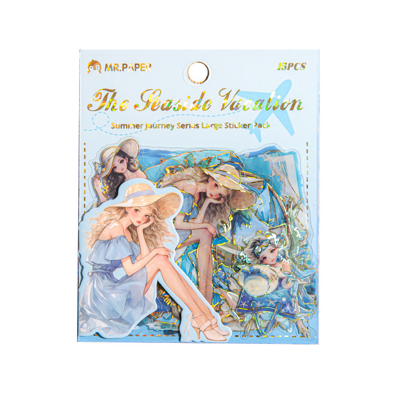 Bronzing Sticker Pack – Summer Trip Series Vacation Theme, 4 Options - ViktaShop