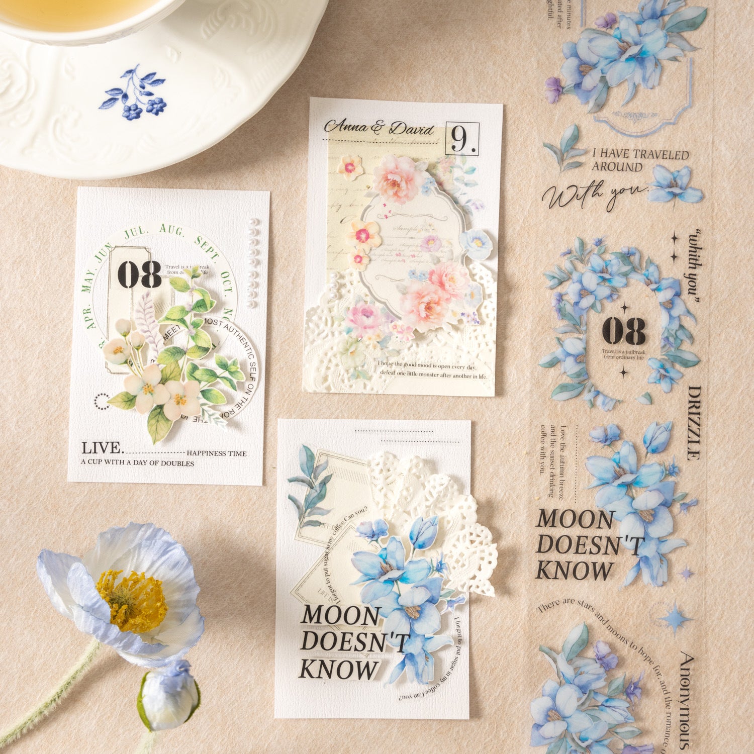 Smell Flowers and Tell PET Tape – Flower Series, 2m - ViktaShop
